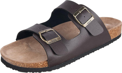 "Ultimate Comfort and Style: Men'S Arizona Cork Footbed Sandals - Effortless Slip-On Beach Slides with Adjustable Metal Buckle Strap"